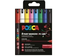 POSCA PC-1MR 8stk Basis Farver