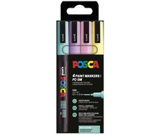 Posca POSCA PC-3M 4 vnt. Pastelinės spalvos