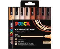 Dažų žymeklis POSCA PC-5M 8 vnt. Portretinių spalvų