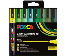Dažų žymeklis POSCA PC-5M 8 vnt. žalios spalvos