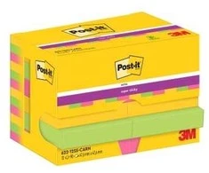 Lipnūs lapeliai 3M Post-it® Super Sticky Carnival, 47.6mmx47.6mm 12 vnt. po 90 lapelių