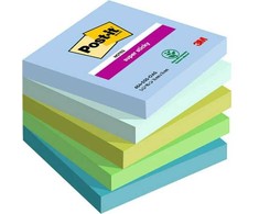 Post-it 654-5SS-OAS, Kvadratinis, Mėlynas, Žalias, Popierius, Oasis, 76 mm, 76 mm