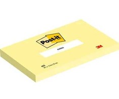 Lipnus lapelis Post-it 3M, 76x127 mm, 12x100 lapų, Geltona