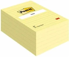 3M Post-it 660M, geltonas, 102 mm, 152 mm, 100 lapų