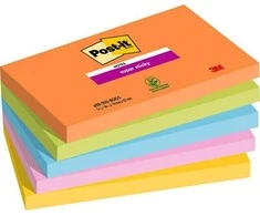 3M 7100258793, Rectangle, Mėlyna, Žalias, Oranžinis, Rožinė, Geltona, Paper, SGSCH-PEFC-COC-110078, 76 mm, 127 mm