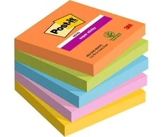Post-It 7100258933, Square, Mėlyna, Žalias, Oranžinis, Rožinė, Geltona, Paper, 76 mm, 76 mm, 90 sheets
