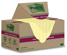 3M Post-it Super Sticky Recycle Canary geltona 47,6x47,6mm - su 12 vnt.