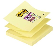 3M Z-Notes, kvadratiniai, geltoni, popierius, 76 mm, 76 mm, 90 lapų