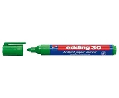 Permanentinis žymeklis Edding 30, apvalus, 2 mm, žalias