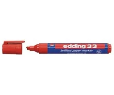 Permanentinis žymeklis Edding 33 pasviręs, 5 mm, raudonas