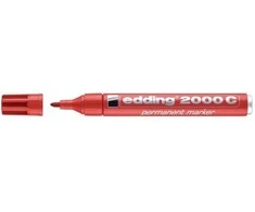 Permanentinis žymeklis Edding 2000c apvalus raudonas