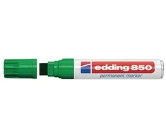 *Permanentinis žymeklis Edding 850, kirstu galiuku, 5-15mm, žalios spalvos