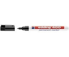 Permanentinis žymeklis Edding 400, apvaliu galiuku, 1mm, juodos spalvos