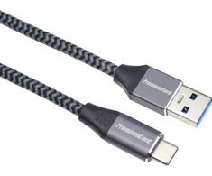 Kabelis USB PremiumCord USB-A - USB-C 1 m Juodai-pilka (ku31cs1)