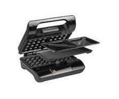 Skrudintuvas Princess 117002 Daugiafunkcis sumuštinių kepsninės komplektas „Compact Pro“, juodas, stačiakampis, keptuvė, 230 x 130 mm, galia, 800 W