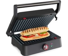 Princess 117502, Juodas, Nerūdijantis plienas, Rectangular, Rotary, 220 °C, Grate
