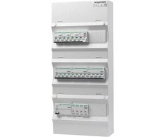 PRO-AUTOMATIC grupės plokštė, paruošta surinkti UG18, balta, HPFI 40A 30mA, 3xC10 1P+N, 1xC10/30mA 1P+N, 2xC13 3P+N, 1xC16 3P+N, 1xtransientinis