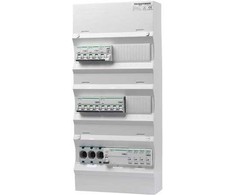 PRO-AUTOMATIC grupės plokštė, iš anksto surinkta UG18, balta, D02, 1xHPFI 40A 30mA, 2xC10 1P+N, 1xC10/30mA 1P+N, 1xC13 3P+N, 1xC16 3P+N, 1xtransientinis