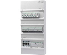 PRO-AUTOMATIC grupės plokštė, iš anksto surinkta UG18, balta, D02, 1xHPFI 40A 30mA 4xC10 1P+N, 1xC10/30mA 1P+N, 2xC13 3P+N, 1xC16 3P+N, 1xtransientinis