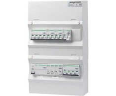 PRO-AUTOMATIC grupės plokštė, paruošta surinkti UG12, balta, HPFI 40A 30mA, 2xC10 1P+N, 1xC10/30mA 1P+N, 1xC13 3P+N, 1xC16 3P+N, 1xtransientinis