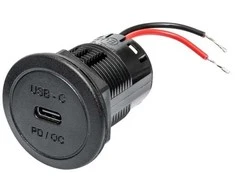 Pro Car Dvigubas USB-C lizdas 12/24 V priedui