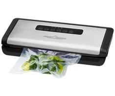 Profi Cook ProfiCook PC-VK 1146, Juodas, Nerūdijantis plienas, 800 mbar, Vac seal, Nerūdijantis plienas, Sensor, Touch, 120 W