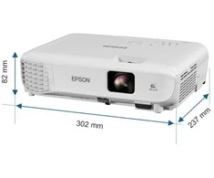 Projektorius Epson | EB-W53 | WXGA (1280x800) | 4000 ANSI lumens | Baltas