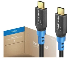 „PureLink FlexInstall“ USB-C–USB-C keitiklis USB4 Gen2x2 20 Gbps 100 W 2,00 m – diegimo rinkinys, 25 vnt.
