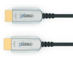 FiberX FX-I350-012, 12 m, HDMI Type A (standartinis), HDMI Type A (standartinis), 18 Gbit/s, juoda, sidabrinė