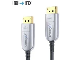 Purelink FiberX FX-I260-010 kabelis DisplayPort 10 m Juodas, Sidabrinė