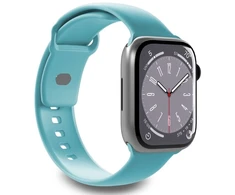 PURO ICON silikoninė apyrankė, skirta „Apple Watch“, Laikrodžio dirželis, „Apple“, Laikrodis 42-44-45-49 mm, Silikonas, Metalas, S/M, M/L