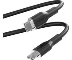 Kabelis Puro Soft USB-C/Lightning 1,5m, juodas