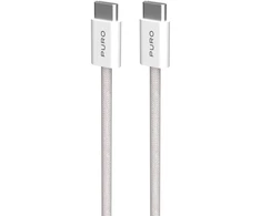 PURO PUCCCFABK415MTBEG, 1,5 m, USB C, USB C, USB 2.0, smėlio spalvos, balta