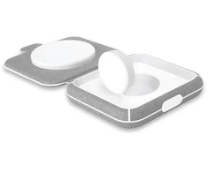 PURO PUFCCSQIAW1GREY, vidaus, USB, belaidis įkrovimas, 0,6 m, pilka, balta