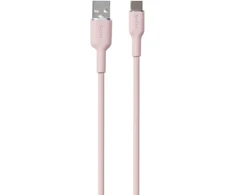 Puro USB kabelis PURO ICON minkštas kabelis USB-C/USB-A 1,5 m (dulkės rožinės spalvos)