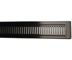 PURUS PVD apdoroti juodi nerūdijančio plieno grotelės ir rėmas RIB 900 mm