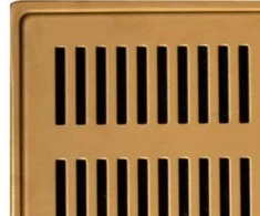Purus rėmas/grotelės PVD žalvaris RIB 150 x 150 mm