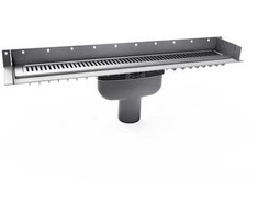 Purus Linijinis grindų trapas 900 mm Ø75 vertikalus su vandens užraktu