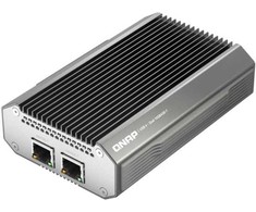 Qnap Systems QNAP QNA-UC10G2T, Vielinis, USB C tipo, Ethernet, 10000 Mbit/s, Juoda, Sidabras