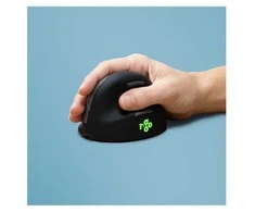 R-Go Tools ergonominė pelė R-Go HE Break su pertraukėlių programine įranga, maža (rankos dydis iki 165 mm), dešiniarankiams, su laidu, juoda, dešinei rankai, vertikalaus dizaino, optinė, Bluetooth, 2400 DPI, juoda