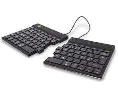 R-Go Tools Ergonomic klaviatūra R-Go Split Break with break software, ergonomic split klaviatūra, QWERTY (NORDIC), Bluetooth, juodas, Wireless, Bluetooth, Scissor key switch, QWERTY, Juodas