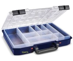 „raaco CarryLite 55 4x8-10“, Mėlyna, Polikarbonatas (PC), Polipropilenas (PP), 337 mm, 278 mm, 57 mm, 924 g