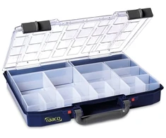 „raaco CarryLite 55 4x8-16“, mėlyna, polikarbonatas (PC), polipropilenas (PP), 337 mm, 278 mm, 57 mm, 948 g