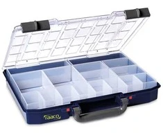 „raaco CarryLite 55 4x8-16“, mėlyna, polikarbonatas (PC), polipropilenas (PP), 337 mm, 278 mm, 57 mm, 948 g