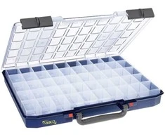 „raaco CarryLite 55“, Įrankių dėžė, Polikarbonatas (PC), Polipropilenas, Mėlyna, Permatoma, 10 kg, Vyris, 413 mm