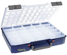 „raaco CarryLite 80“, Įrankių dėžė, Polikarbonatas (PC), Polipropilenas, Mėlyna, Permatoma, 13 kg, Vyris, 413 mm