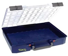 „raaco CarryLite 80“, Įrankių dėžė, Polikarbonatas (PC), Polipropilenas, Mėlyna, Permatoma, 13 kg, Vyris, 413 mm