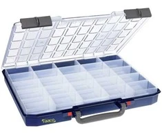 „raaco CarryLite“, Dėžutė smulkioms dalims, Polipropilenas, Mėlyna, Permatoma, Vyris, 413 mm, 330 mm