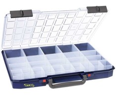 „raaco CarryLite“, Įrankių dėžė, Polikarbonatas (PC), Polipropilenas, Mėlyna, Permatoma, Vyris, 413 mm, 330 mm