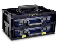 „raaco CarryMore 55x2“, laikiklis, „CarryLite 55 4x8-16“, juodas, 386 mm, 278 mm, 195 mm